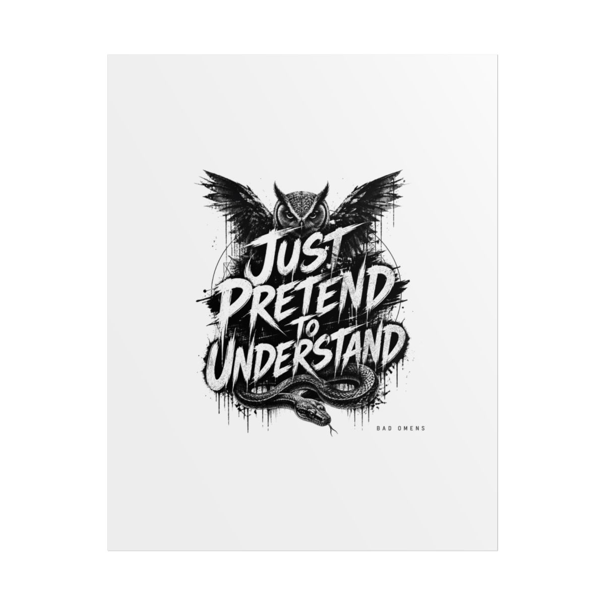 Bad Omens "Just Pretend to Understand" Poster - alternate angle 1, merchandise