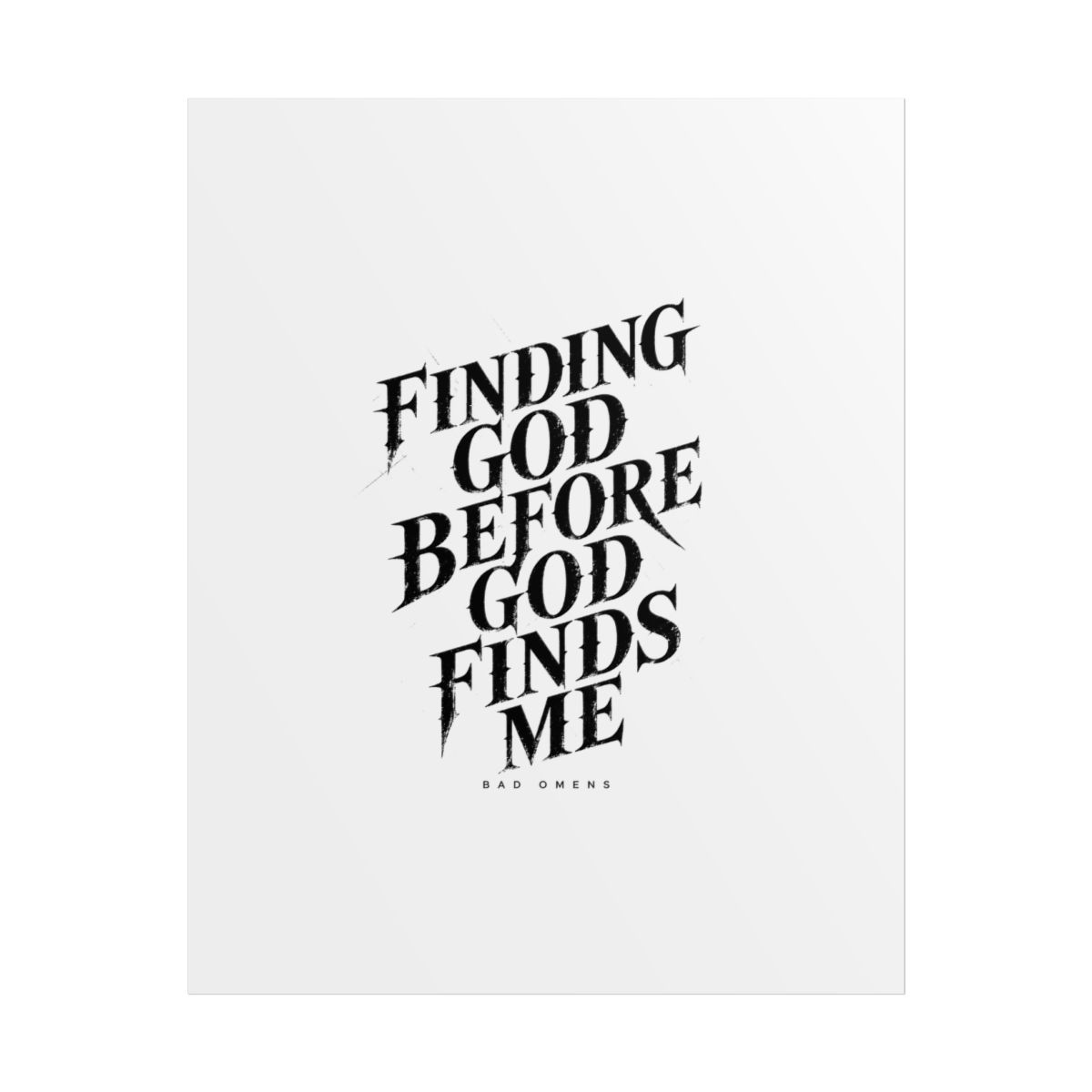 Bad Omens "Finding God Before God Finds Me" Poster - Official Posters & Wall Art merchandise