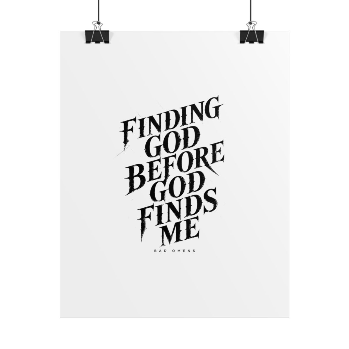 Bad Omens "Finding God Before God Finds Me" Poster