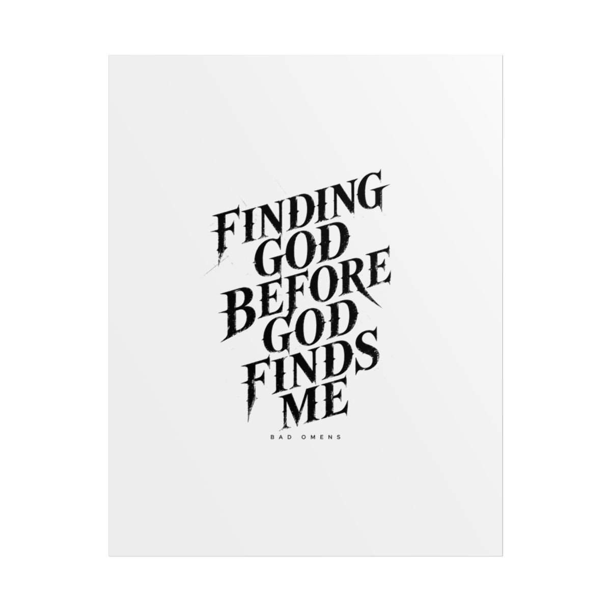 Bad Omens "Finding God Before God Finds Me" Poster - alternate angle 1, merchandise