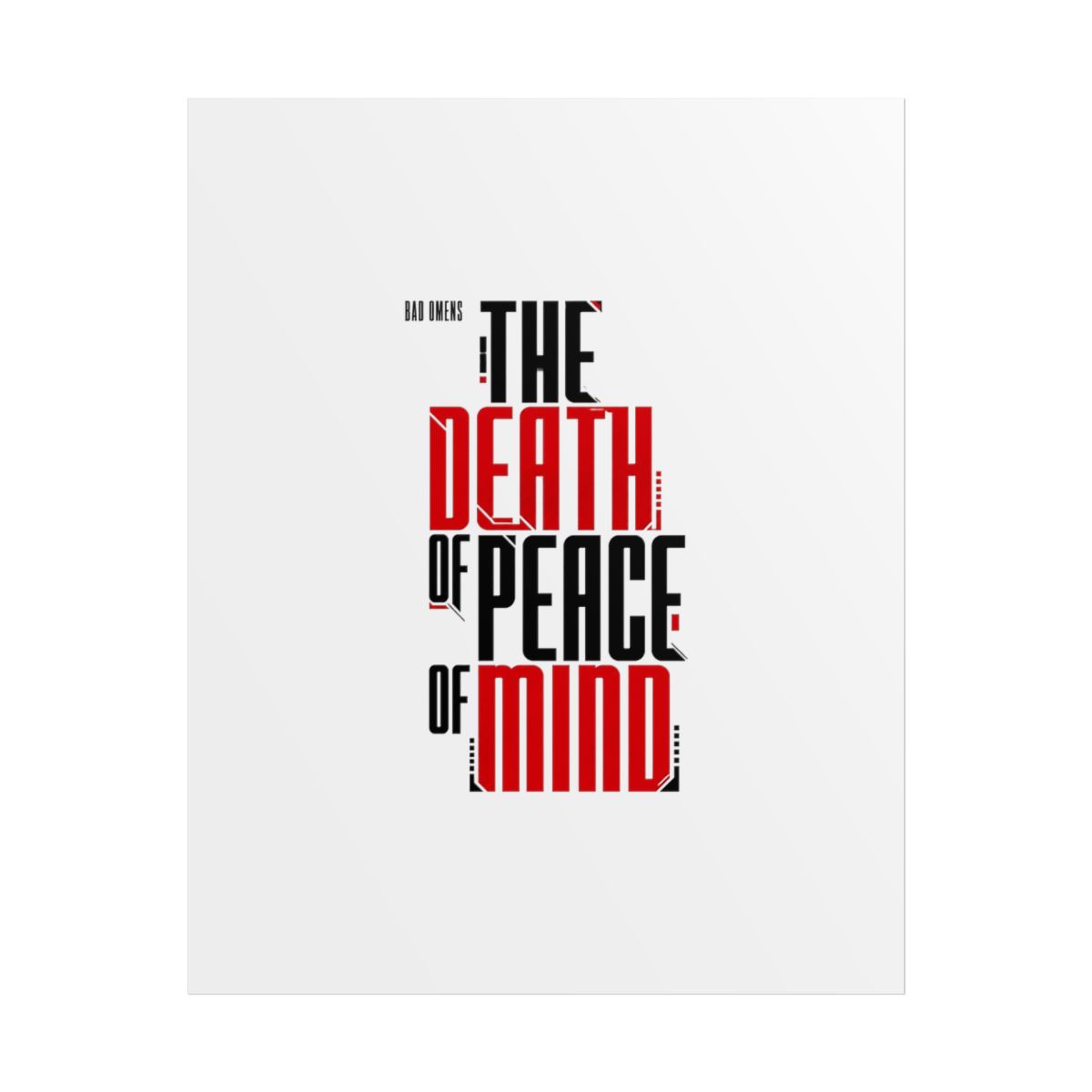 Bad Omens "The Death of Peace of Mind" Poster - Official Posters & Wall Art merchandise