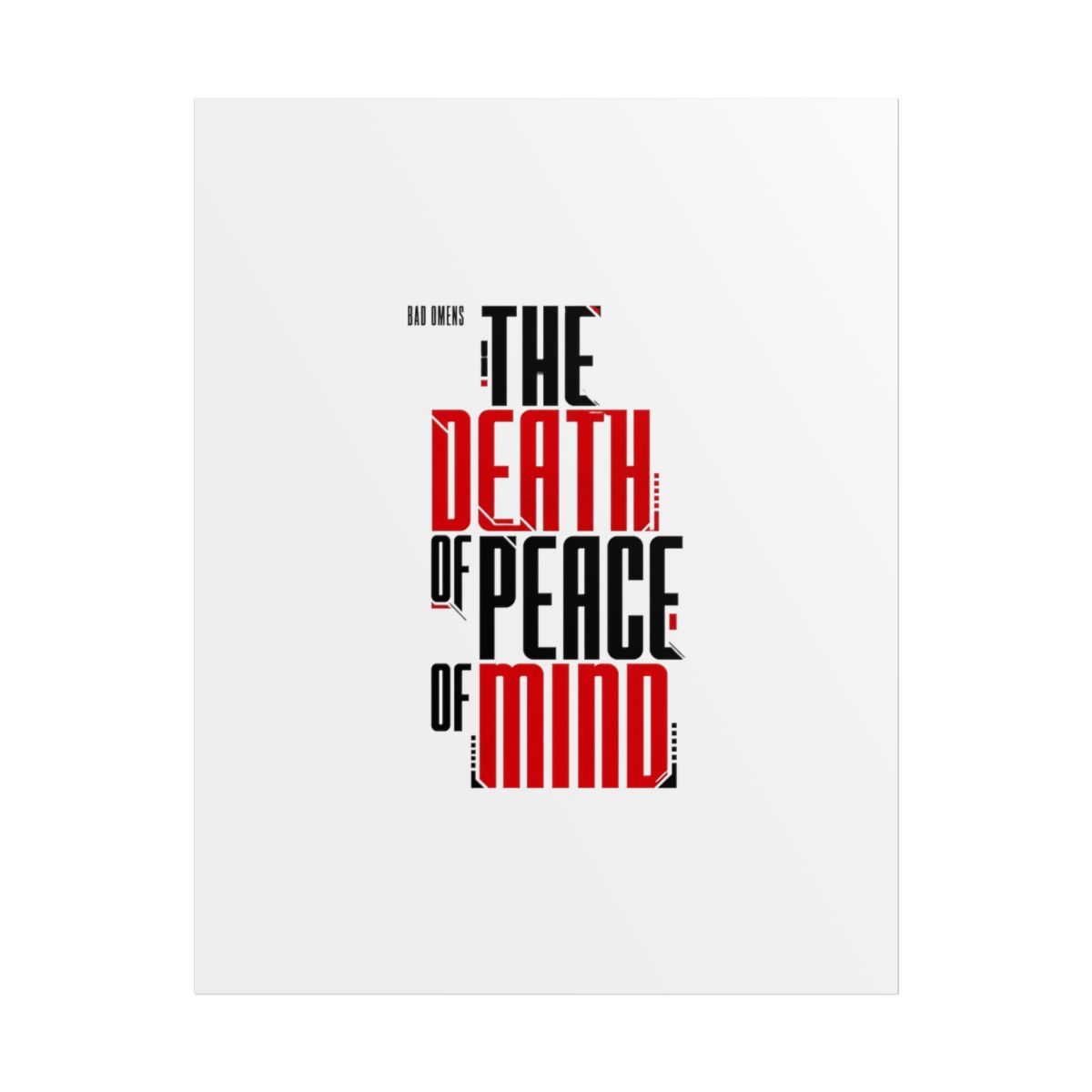 Bad Omens "The Death of Peace of Mind" Poster - alternate angle 1, merchandise