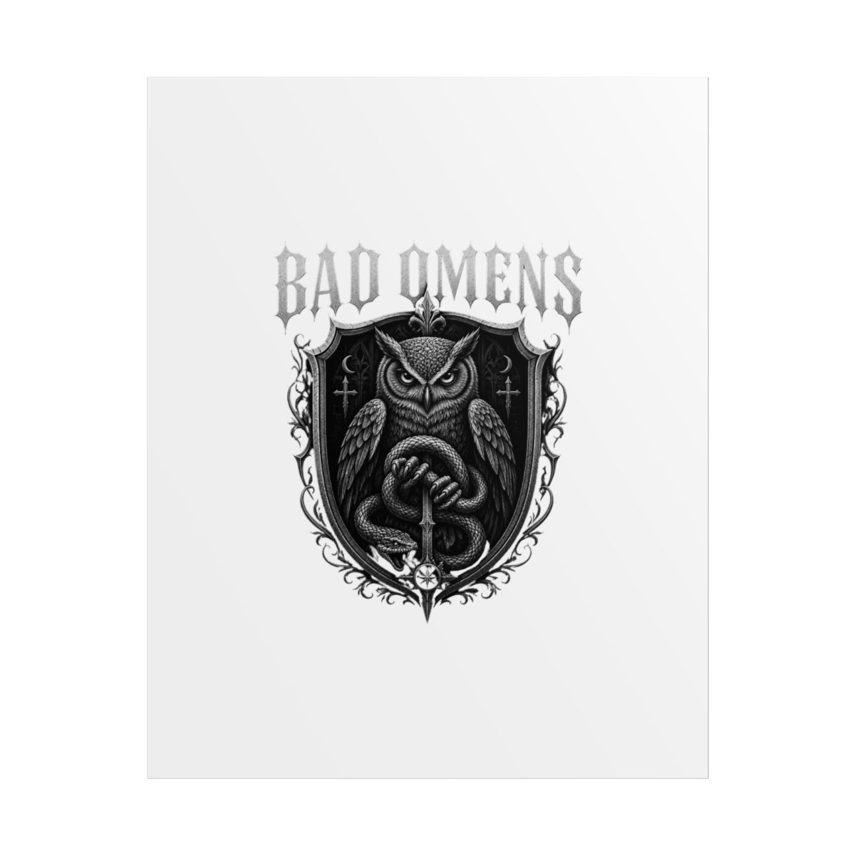 Bad Omens Talons Gothic Shield Poster - Official Posters & Wall Art merchandise