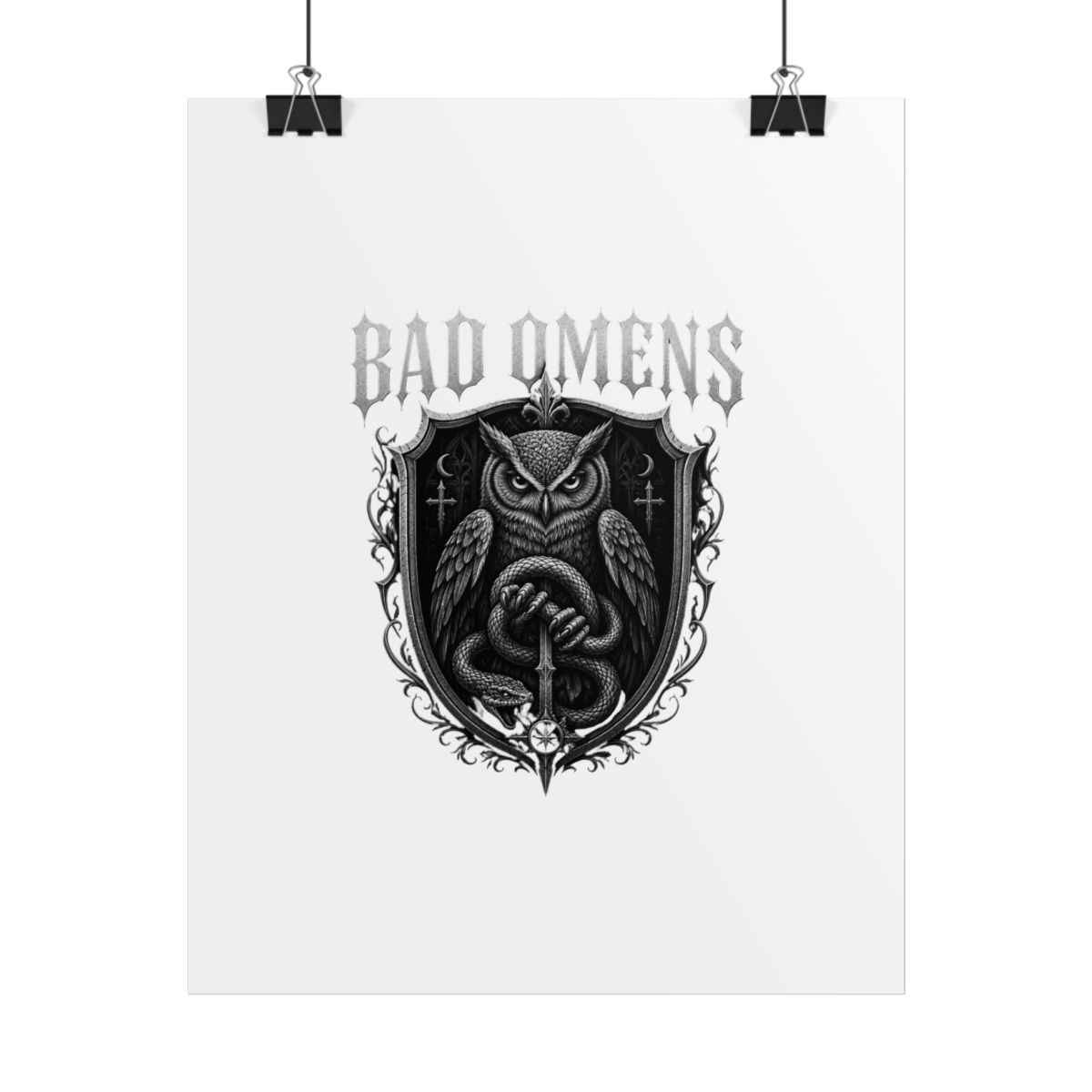 Bad Omens Talons Gothic Shield Poster