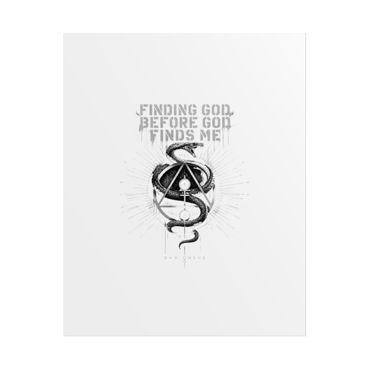 Bad Omens "FINDING GOD BEFORE GOD FINDS ME" Poster - Official Posters & Wall Art merchandise