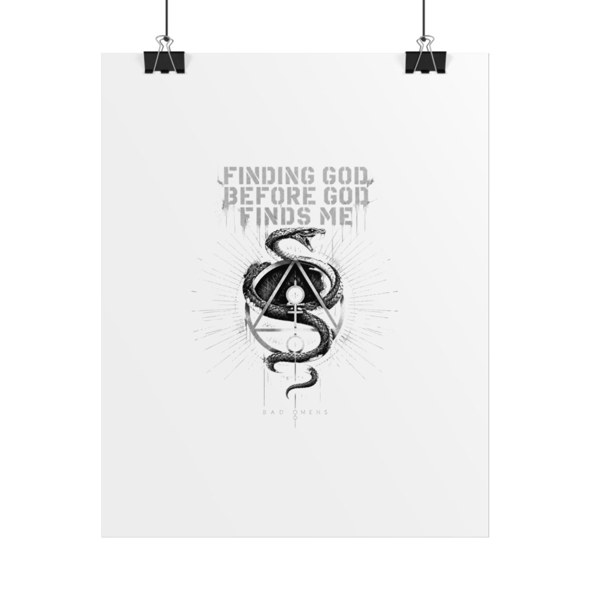 Bad Omens "FINDING GOD BEFORE GOD FINDS ME" Poster