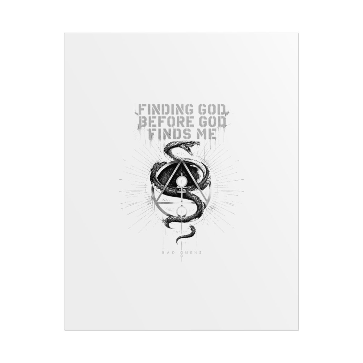 Bad Omens "FINDING GOD BEFORE GOD FINDS ME" Poster - alternate angle 1, merchandise