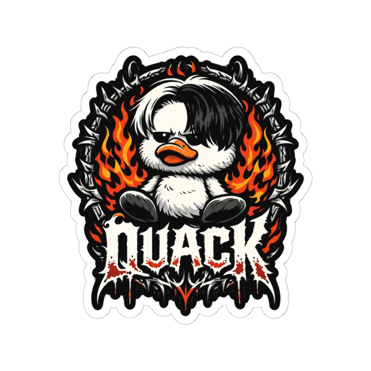 Bad Omens Band, Do You Feel Love 2026 Tour, Bad Omens Love 2026 Tour, Heavy Metal Duck, Omens Duck Noah, Noah Sebastian Duck Sticker - Bad Omens official Stickers merch