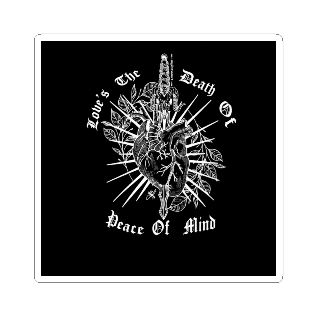 BAD_0MENS Love Is the Death of Peace of Mind Sticker | Bad Omens