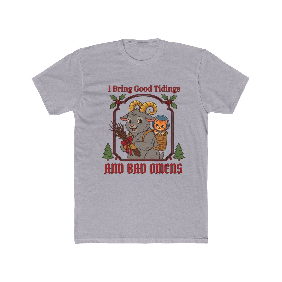 I Bring Good Tidings and Bad Omens Design T Shirt - alternate angle 5, merchandise