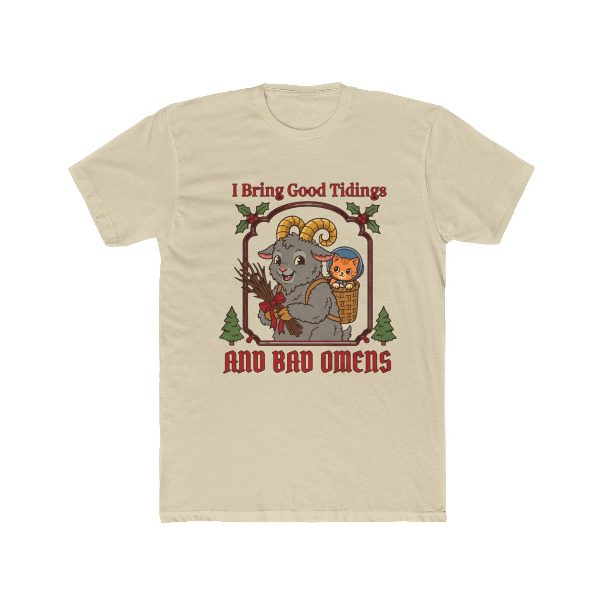 I Bring Good Tidings and Bad Omens Design T Shirt - alternate angle 4, merchandise