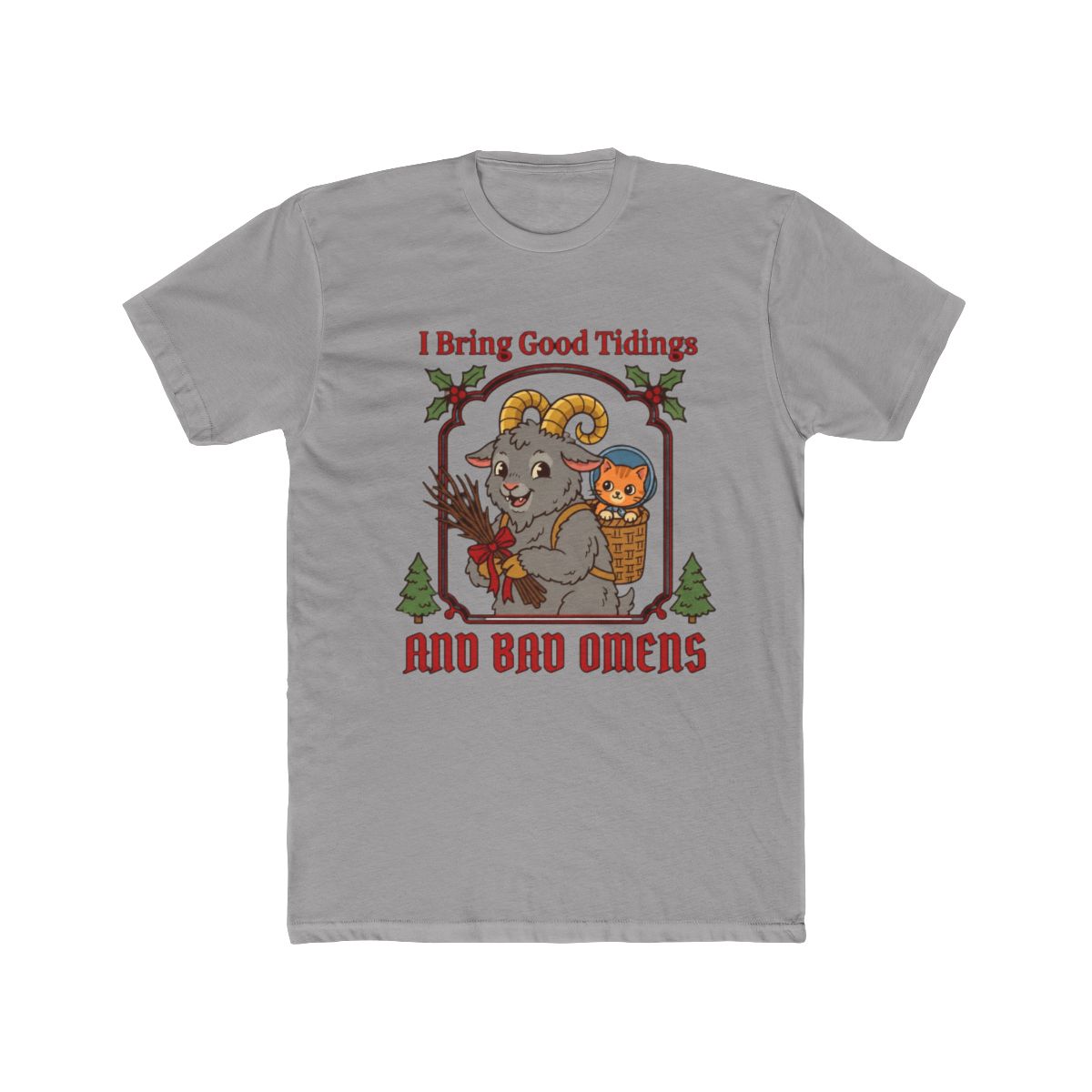 I Bring Good Tidings and Bad Omens Design T Shirt - alternate angle 2, merchandise