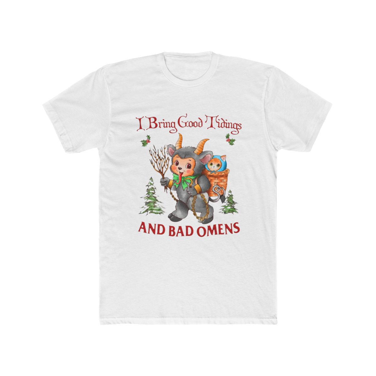 I Bring Tidings And Bad Os Krampus Cat Yule Cat T Shirt | Bad Omens