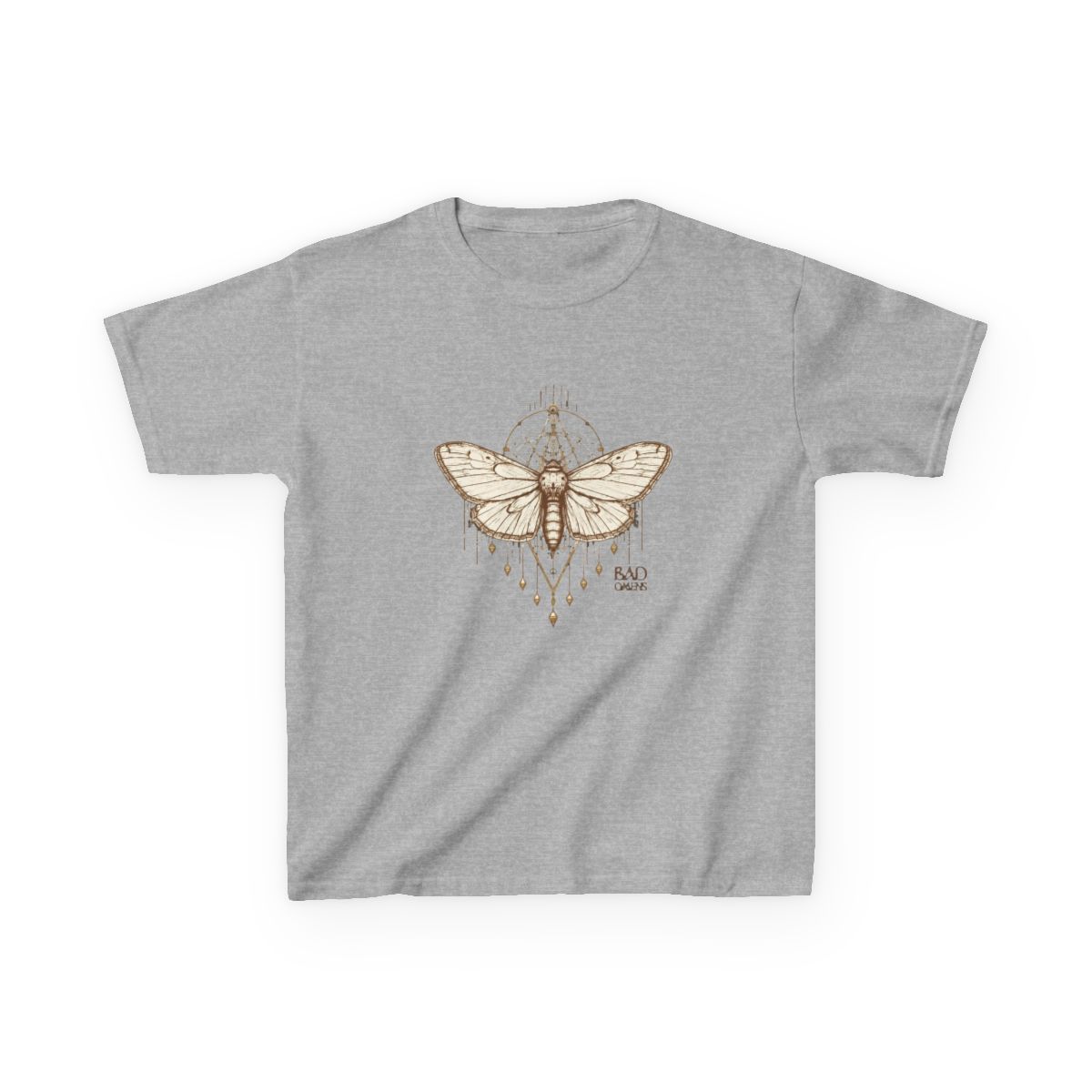 Moth Bad Omens Funny Myth Superstitions Women Men Kids Youth T-Shirt - alternate angle 3, merchandise
