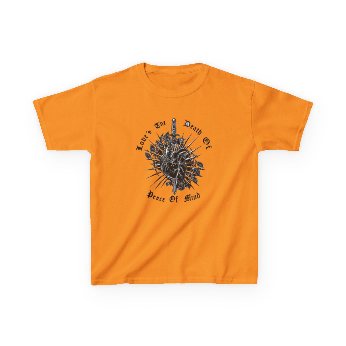 BAD_0MENS Love Is the Death of Peace of Mind Kids T-Shirt | Bad Omens - alternate angle 4, merchandise